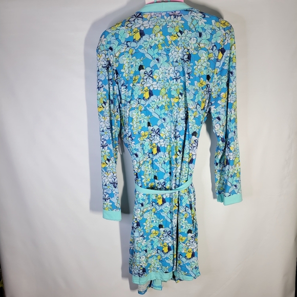 NWT Vintage Pink by Kmart Robe/Chemis Set Teal Floral Size 2XL Cotton Poly Blend - Picture 9 of 12